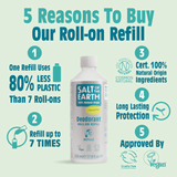 Salt of the Earth Unscented Deodorant Roll-On Refill 525ml