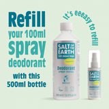 Salt of the Earth Unscented Deodorant Spray Refill 500ml