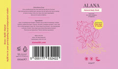 Alana Natural Body Wash Rejuvenating Pink Rose & Vanilla 100ml (Travel Size)