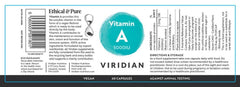 Viridian Vitamin A 5000IU 60s
