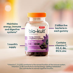 Bio-Kult Teens 13+ 3 in 1 Biotic Blend Multivitamins & Zinc Blackcurrant Flavour 30 Gummies