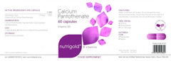 Nutrigold Calcium Pantothenate 60s