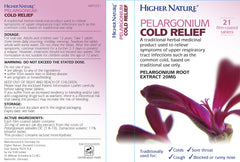 Higher Nature Pelargonium Cold Relief 21's