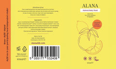 Alana Natural Body Wash Energising Citrus Orchard 100ml (Travel Size)