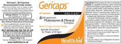 Health Aid Gericaps Multivitamin & Mineral Complex 30s