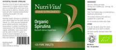 Nutrivital Organic Spirulina Tablets 120s