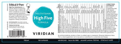 Viridian Multivitamin High Five Formula 120s
