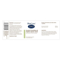 BioCare Acetyl Carnitine & Alpha Lipoic Acid 30s