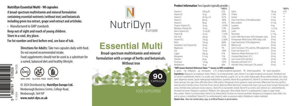 Essential Multi (Without Iron) 90s – NutriDyn