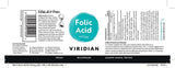 Viridian Folic Acid 400ug 90s