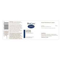 BioCare Lactase Enzyme 60s