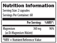 Designs For Health Magnesium Malate 120s