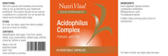 Nutrivital Acidophilus Complex 60s