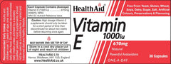 Health Aid Vitamin E 1000iu 30s