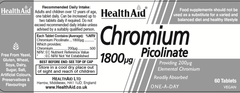 Health Aid Chromium Picolinate 1800ug 60s