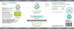 Cytoplan Organic Turmeric 500mg 60s
