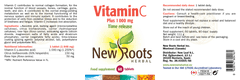 New Roots Herbal Vitamin C Plus 1000mg Time Release 60s