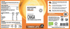 Mushrooms For Life Organic Chaga Turmeric Latte 120g