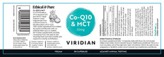Viridian Co-Q10 & MCT 30mg 30s
