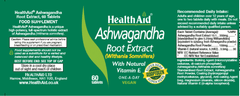Health Aid Ashwagandha Root Extract 60s