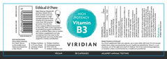Viridian High Potency Vitamin B3 30s