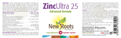 New Roots Herbal ZincUltra 25 (Formerly ZincUltra 50) 30s