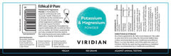Viridian Potassium & Magnesium Powder 150g