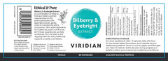 Viridian Bilberry & Eyebright Extract 30s