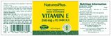 Nature's Plus Vitamin E 268mg 60's