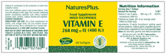 Nature's Plus Vitamin E 268mg 60's