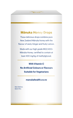 Manuka Health Products Manuka Honey Drops Ginger & Lemon MGO 400+ 65g 15s