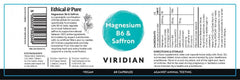 Viridian Magnesium B6 & Saffron 60s
