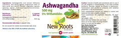 New Roots Herbal Ashwagandha 30s