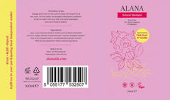 Alana Natural Shampoo Rejuvenating Pink Rose & Vanilla 100ml (Travel Size)