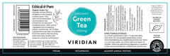 Viridian Organic Green Tea 500mg 90s