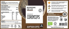 Mushrooms For Life Organic Cordyceps Adaptogen Coffee 75g