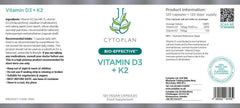 Cytoplan Vitamin D3 + K2 120s