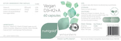 Nutrigold Vegan D3+K2+A 60s