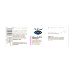 BioCare Vitamin D3 4000iu 30s