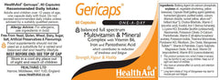 Health Aid Gericaps Multivitamin & Mineral Complex 60s