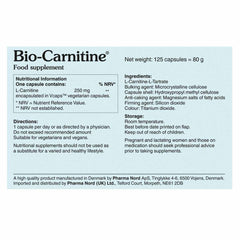 Pharma Nord Bio-Carnitine 250mg 125s