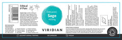 Viridian Organic Sage 400mg 30s