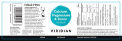 Viridian Calcium, Magnesium & Boron Powder 150g