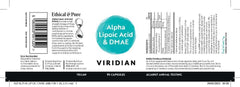 Viridian Alpha Lipoic Acid & DMAE 90s