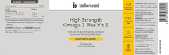Balanced High Strength Omega 3 Plus Vit E 50s