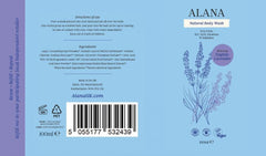 Alana Natural Body Wash Relaxing English Lavender 100ml (Travel Size)