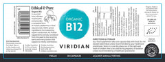 Viridian Organic B12 30s
