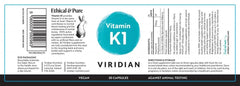 Viridian Vitamin K1 30s