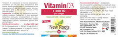 New Roots Herbal Vitamin D3 1000iu 60s