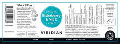 Viridian Organic Elderberry & Vit C Extract 100ml